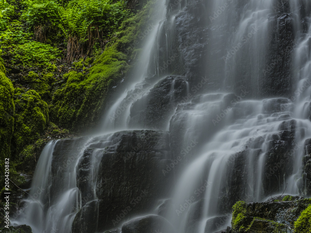 Fototapeta premium Fairy Falls Culumbia River Gorge up close