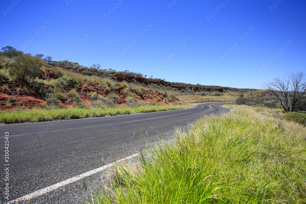 Beautiful mountain canyon road in Australia Beautiful mountain canyon road in Australia