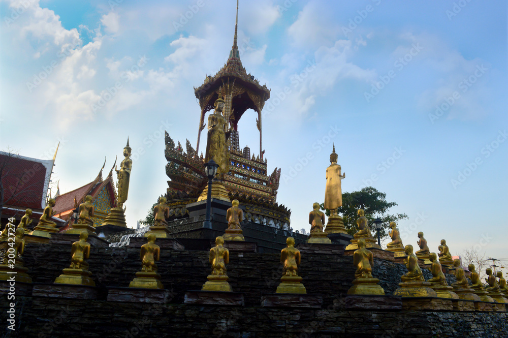 Fototapeta premium temple thai on sky background at Thailand