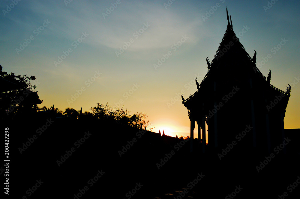 temple thai on  sky background at Thailand