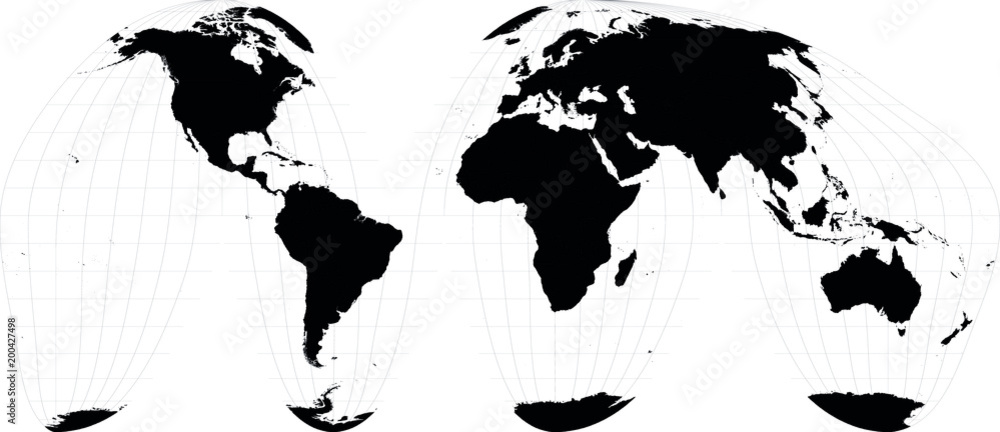 Goode projection of world