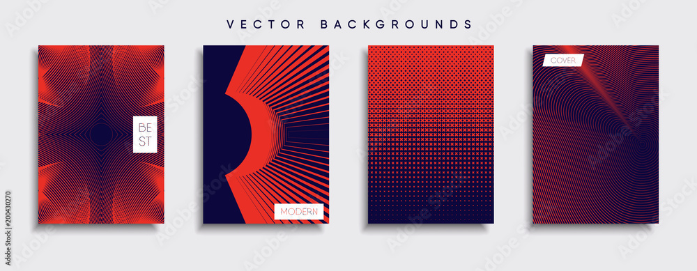 Vector cover designs. Future Poster template. Smartphone modern background set.