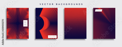 Obraz na płótnie Vector cover designs. Future Poster template. Smartphone modern background set. w salonie