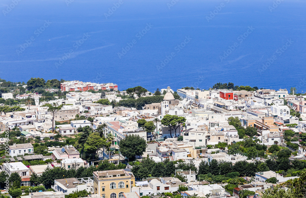 Landscape of the island, view from above. Anacapri. Capri island, Italy Landscape of the island, view from above. Anacapri. Capri island, Italy