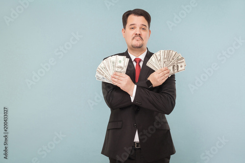 Portrait of cool wealthy successful businessman photo