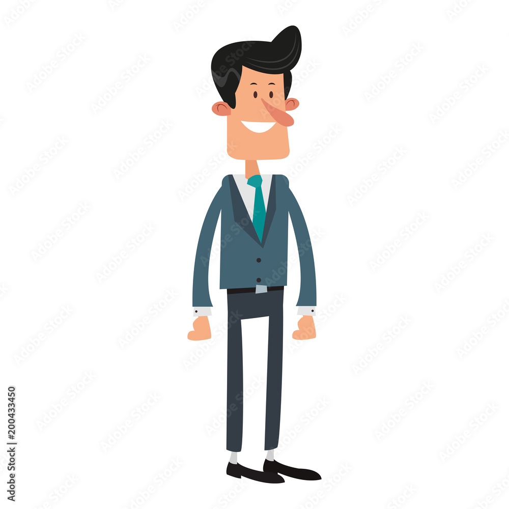 Businessman cartoon isolated vector illustration graphic design