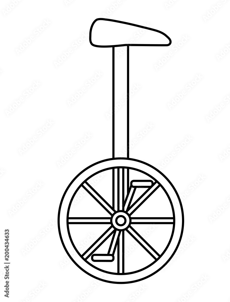 monocycle icon over white background, vector illustration monocycle icon over white background, vector illustration