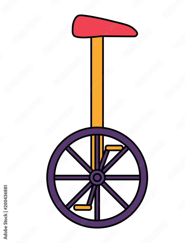 monocycle icon over white background, colorful design. vector illustration