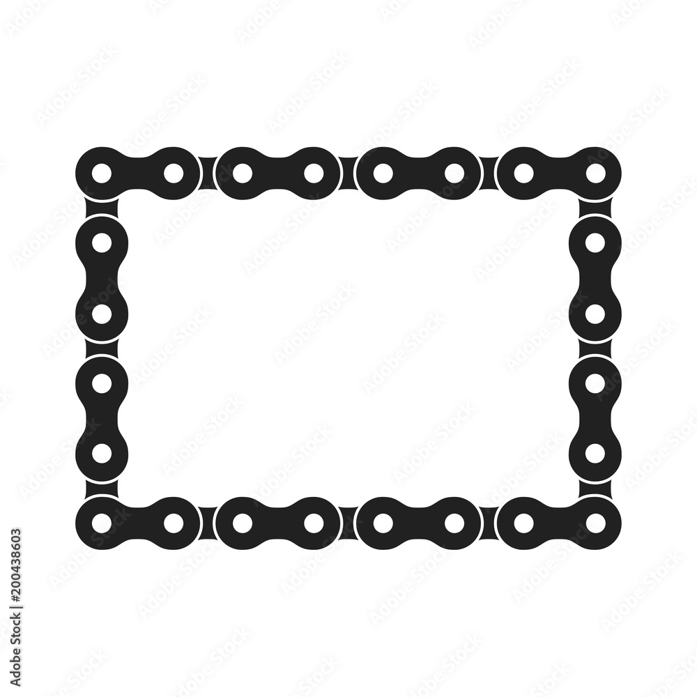 Bike chain top picture frame