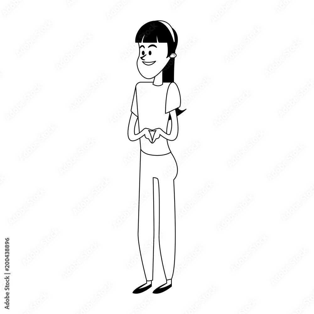 Beautiful young woman vector illustration graphic design Beautiful young woman vector illustration graphic design