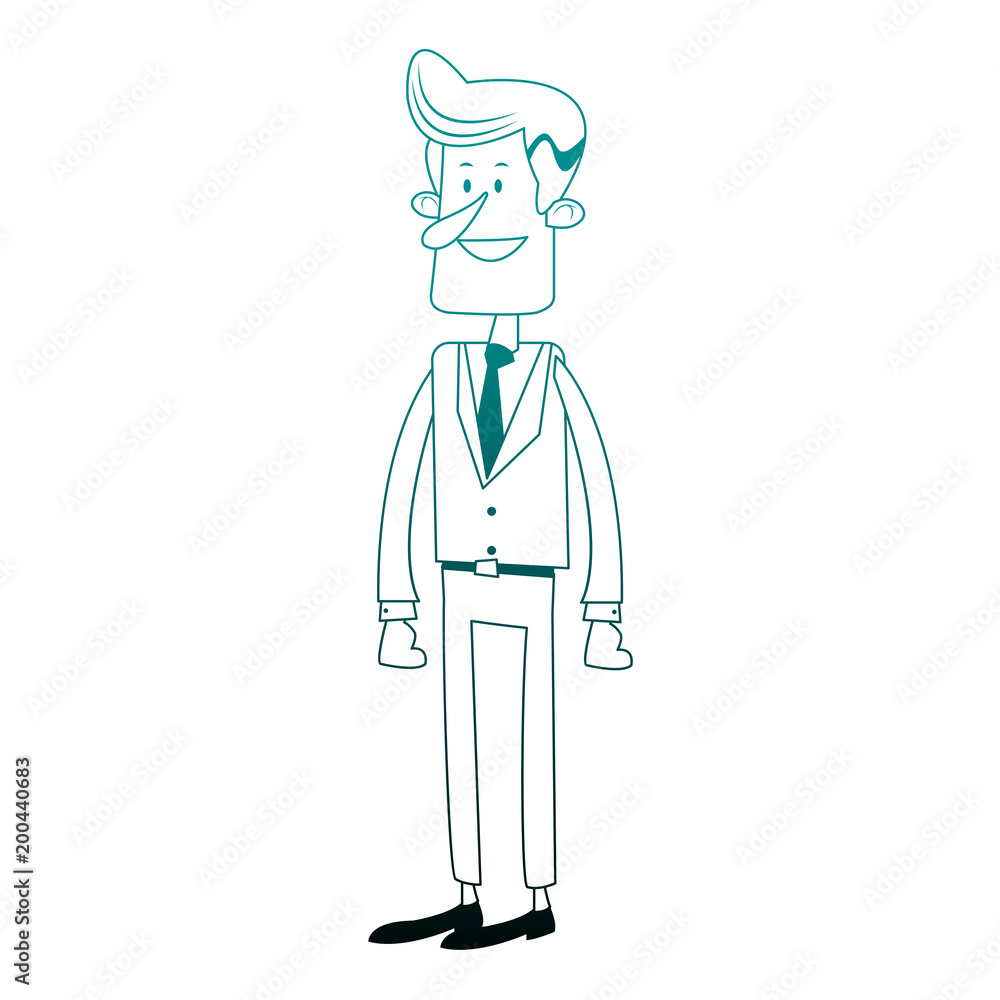 Businessman cartoon isolated vector illustration graphic design