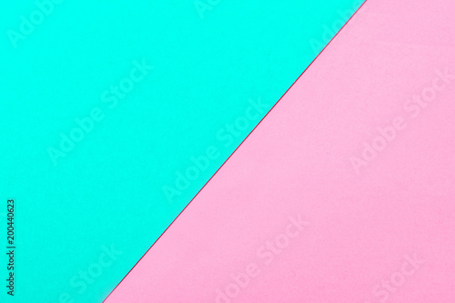 Pink and turquoise color paper texture background. Trend colors, geometric paper background. Colorful of soft paper background.