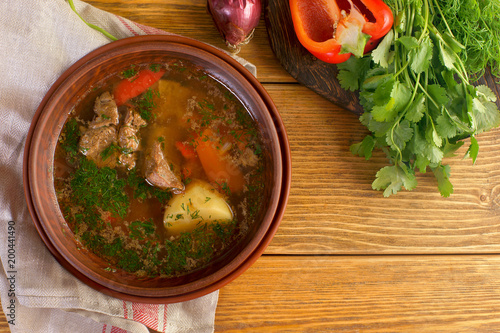 Uzbek soup is shurpa