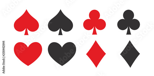Casino card shapes collection