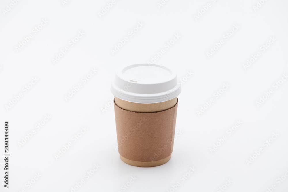 Take out paper coffee cup isolated on a white backgroud Take out paper coffee cup isolated on a white backgroud