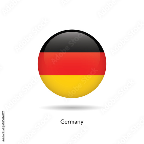 Free Download Germany flag - round glossy button. Vector Illustration. - GFXLoad