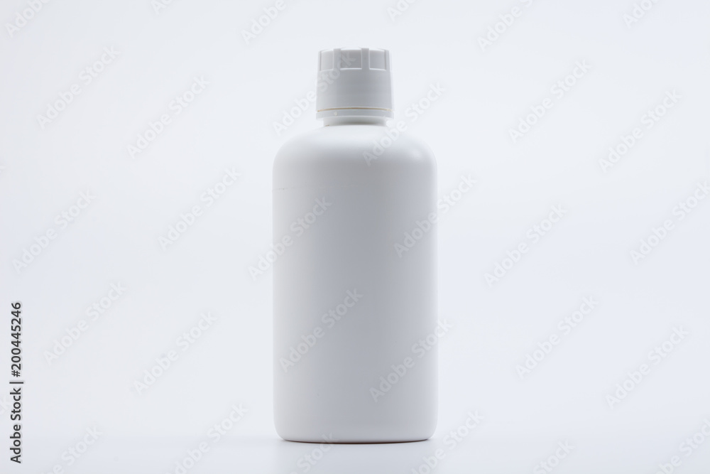 Plastic white bottle on white Plastic white bottle on white