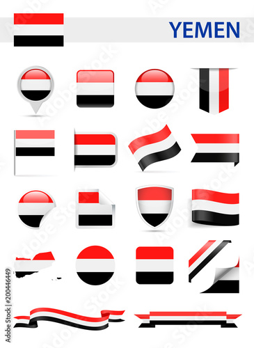 Free Download Yemen Flag Vector Set - GFXLoad