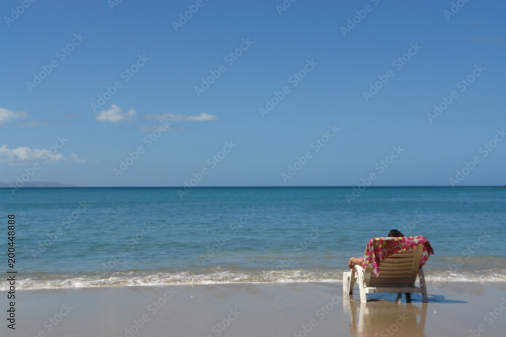 Naklejka premium women in beach