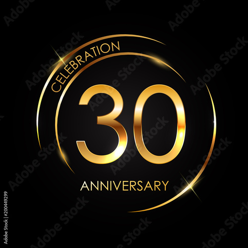Template 30 Years Anniversary Vector Illustration