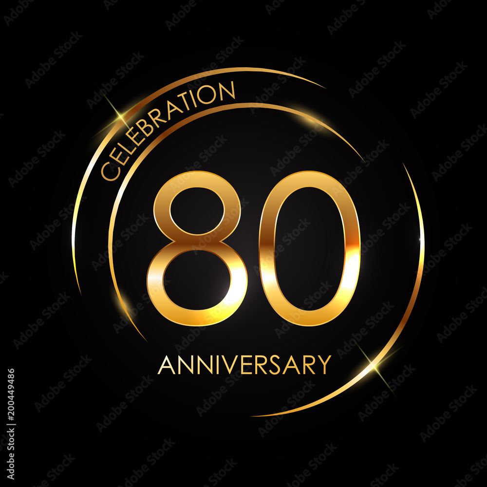 Template 80 Years Anniversary Vector Illustration Template 80 Years Anniversary Vector Illustration