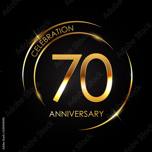 Template 70 Years Anniversary Vector Illustration