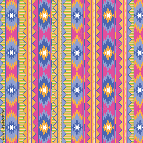 ethnic seamless patterns. Aztec geometric backgrounds. Stylish navajo design. Modern handmade abstract wallpaper.