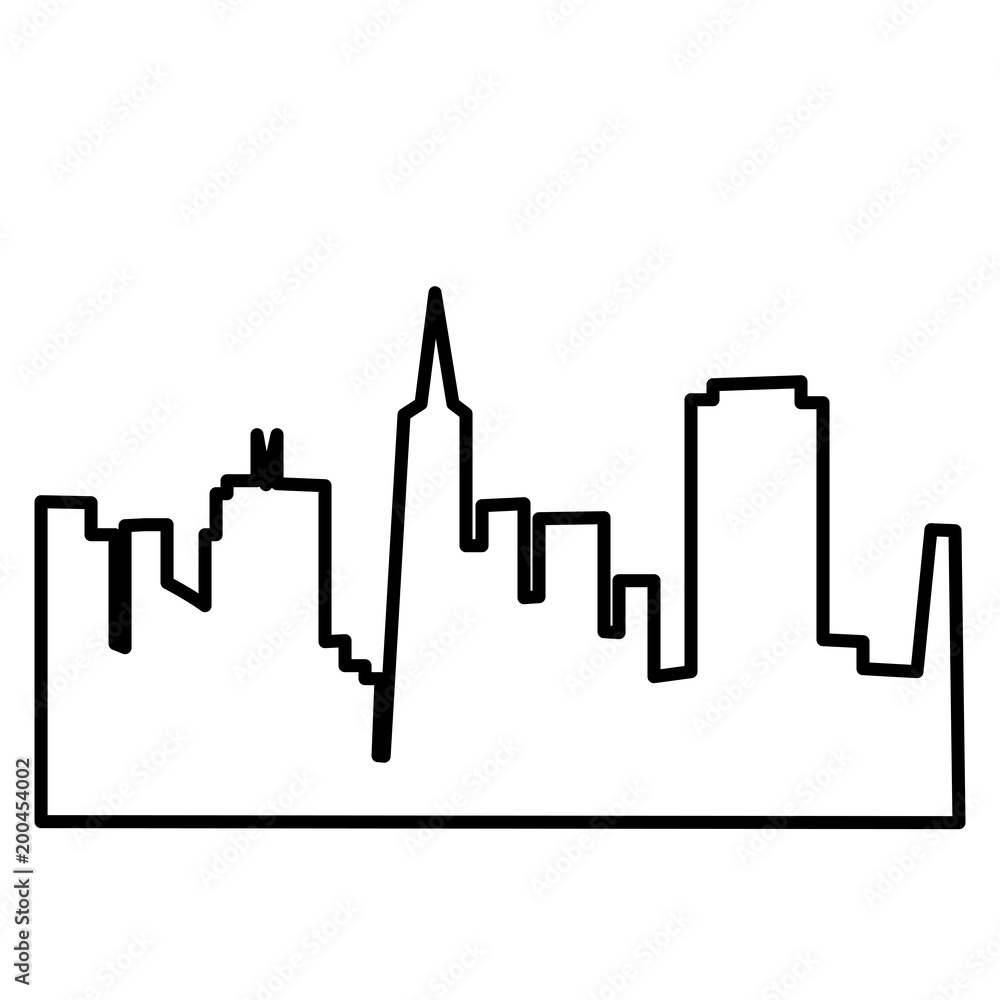 san francisco skyline outline on white background san francisco skyline outline on white background