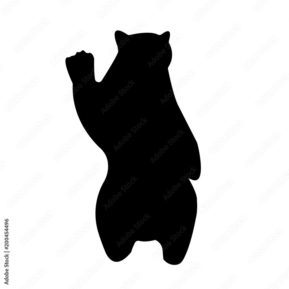 Standing Bear Clip Art Black And White