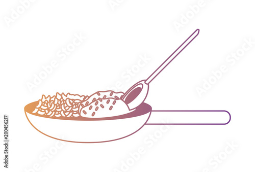 mexican food design with cochinita pibil dish icon over white background, colorful design. vector illustration