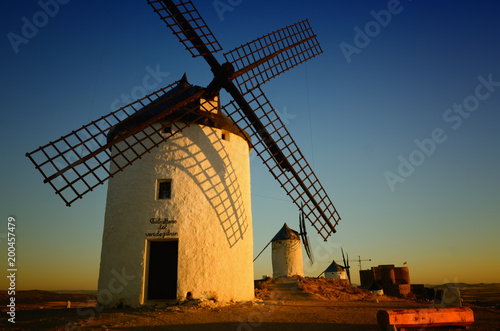 Obraz na płótnie Don Quixote windmills Consuegra, Toledo Spain.