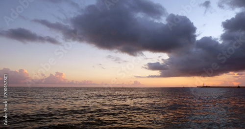 Sunset at the seashore in Almeria