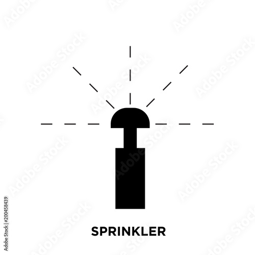 sprinkler icon on white background, in black, vector icon illustration