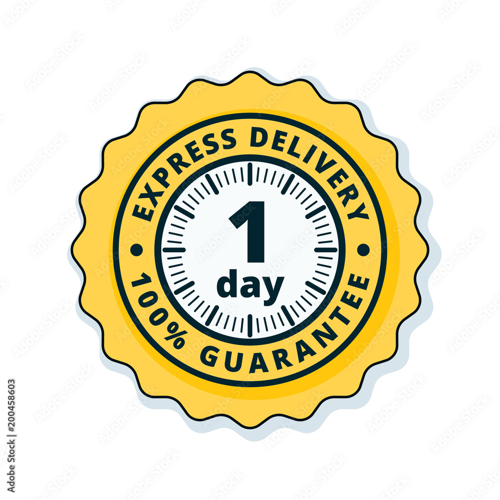 Naklejka premium One Day Express Delivery illustration