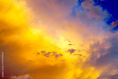 Abstract of clouds at sunset