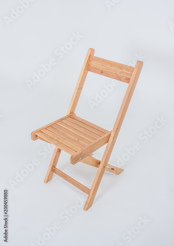 folding wooden chair isolated