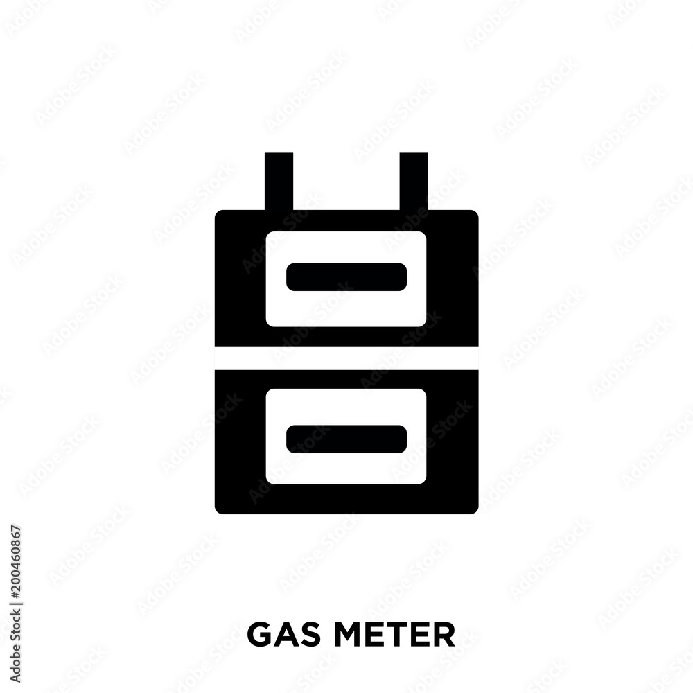 gas meter icon on white background, in black, vector icon illustration gas meter icon on white background, in black, vector icon illustration