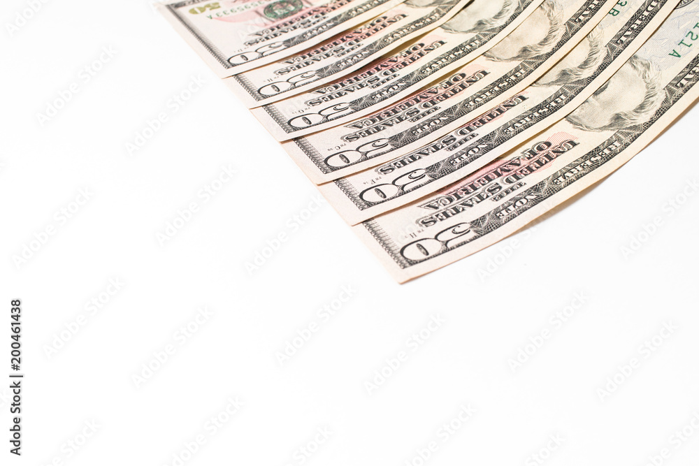 Fifty dollar banknote isolated on white background Fifty dollar banknote isolated on white background