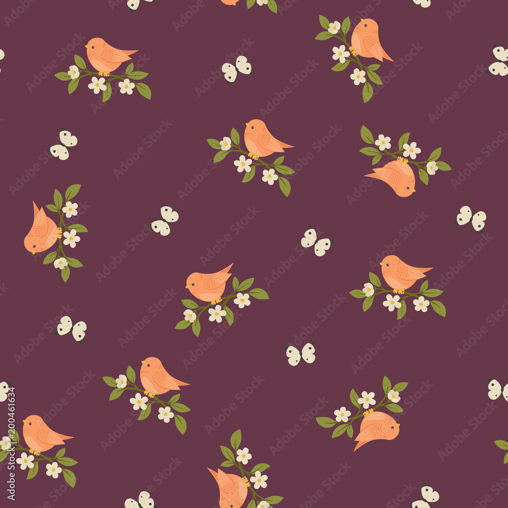 Spring seamless pattern Spring seamless pattern