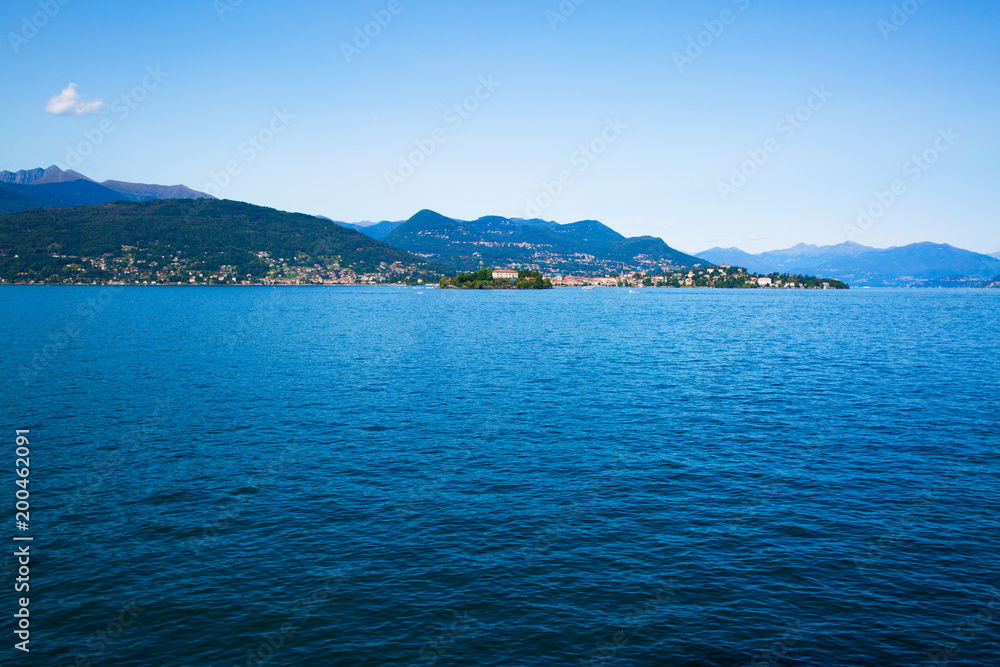 Naklejka premium Lake Maggiore, Italy. Isola Bella island, beautiful view.