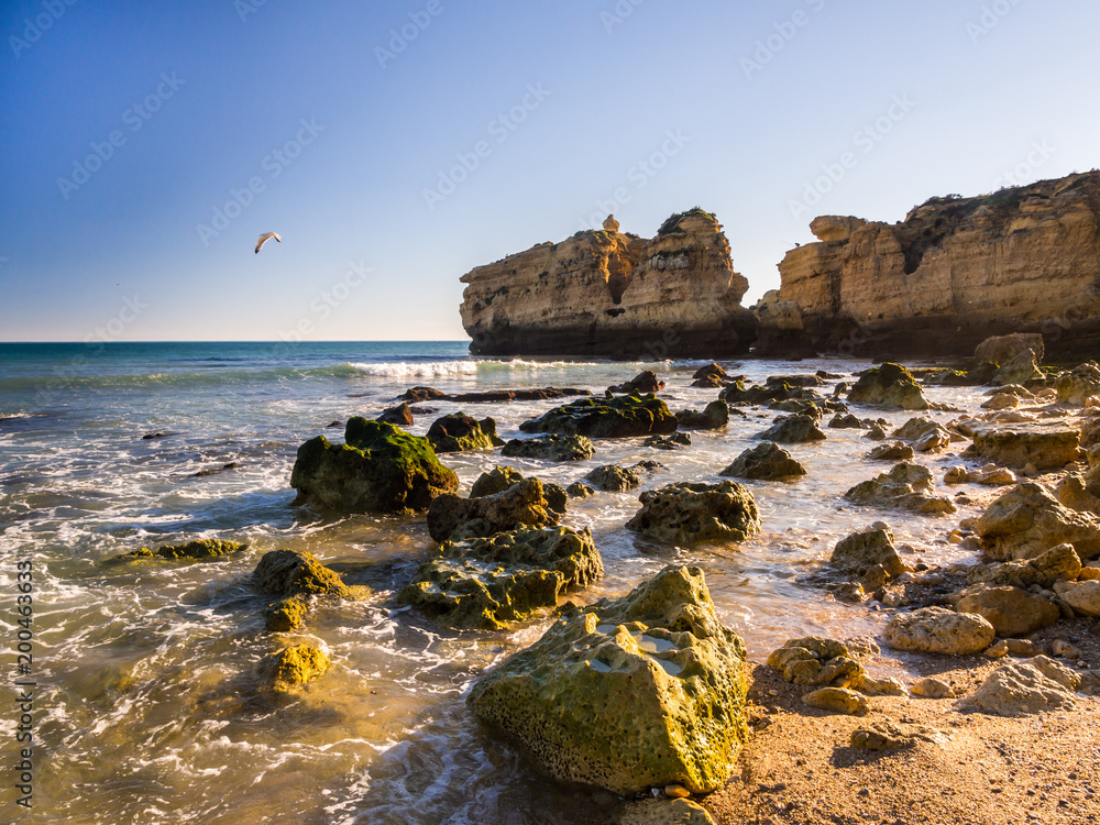 Praia de Sao Rafael (Sao Rafael beach) in Algarve region, Portugal