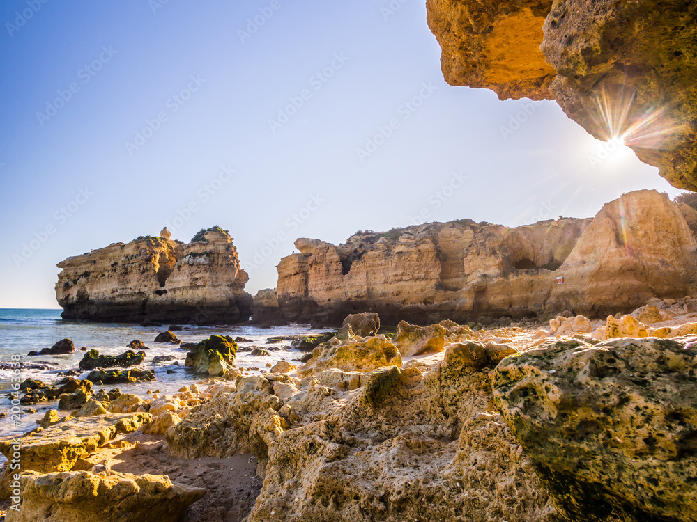 Praia de Sao Rafael (Sao Rafael beach) in Algarve region, Portugal
