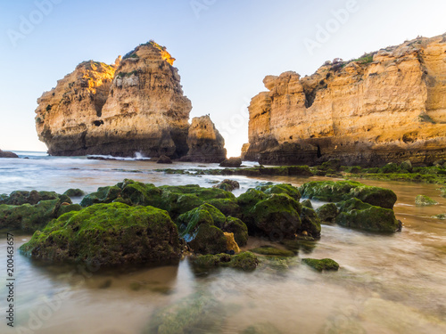 Obraz na płótnie Praia de Sao Rafael (Sao Rafael beach) in Algarve region, Portugal w salonie