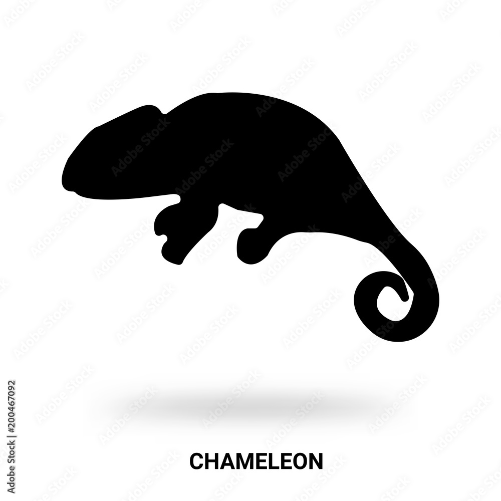 Chameleon Silhouette Vector