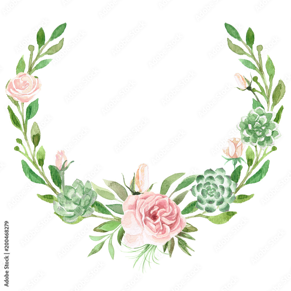 Watercolor Greenery and Floral Design