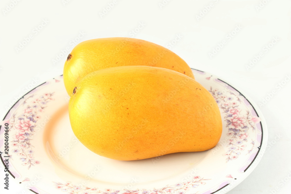 ripe mango in plate