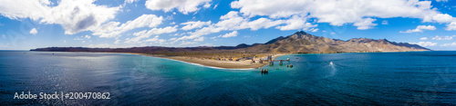 Aerial panoramics of Magdalena bay, Baja California sur, Mexico. photo