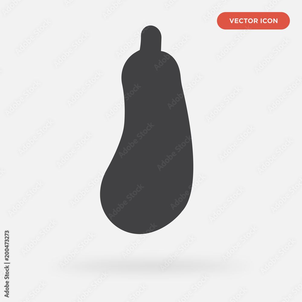 eggplant icon isolated on grey background, in black, vector icon illustration eggplant icon isolated on grey background, in black, vector icon illustration