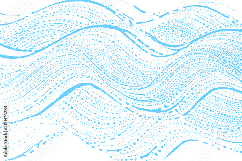 Natural soap texture. Alluring light blue foam trace background. Artistic unusual soap suds. Cleanliness, cleanness, purity concept. Vector illustration.