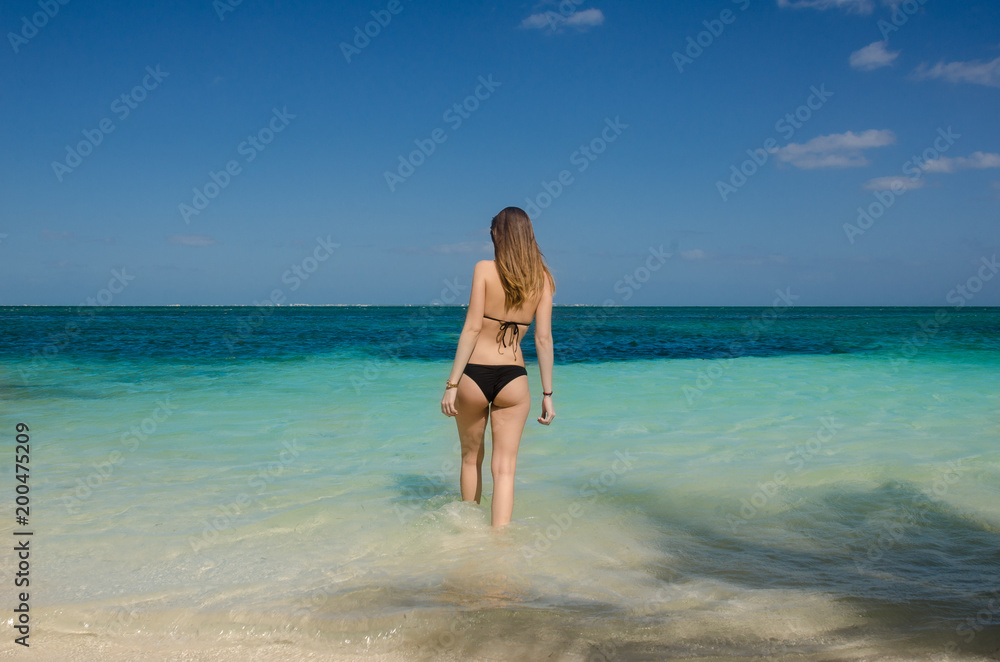 Young lady in the beach